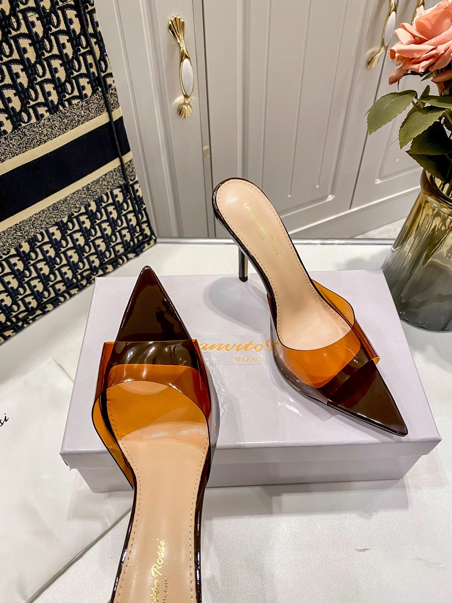 Other brands G11050.85RIC.GSVBROB Heel height：10CM item:ET-X234E0819W